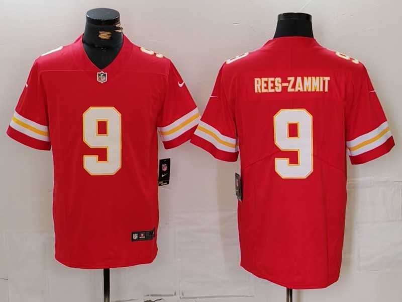 Mens Kansas City Chiefs #9 Louis Rees Zammit Red Vapor Limited Stitched Jersey